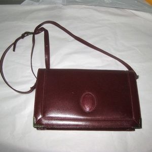 Retro Must de Cartier Purse Dark Red PLEASE READ